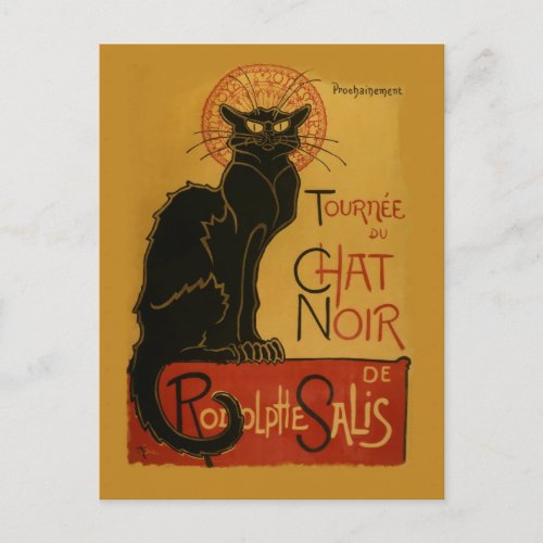 Tournee de Chat Noir Black Cat Postcard