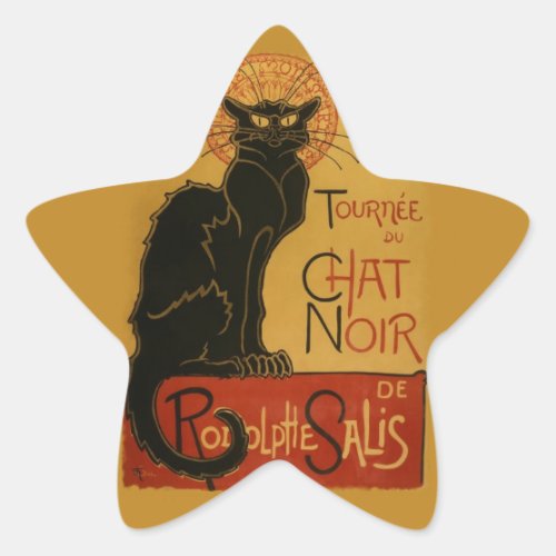Tournee de Chat Noir Black Cat Star Sticker