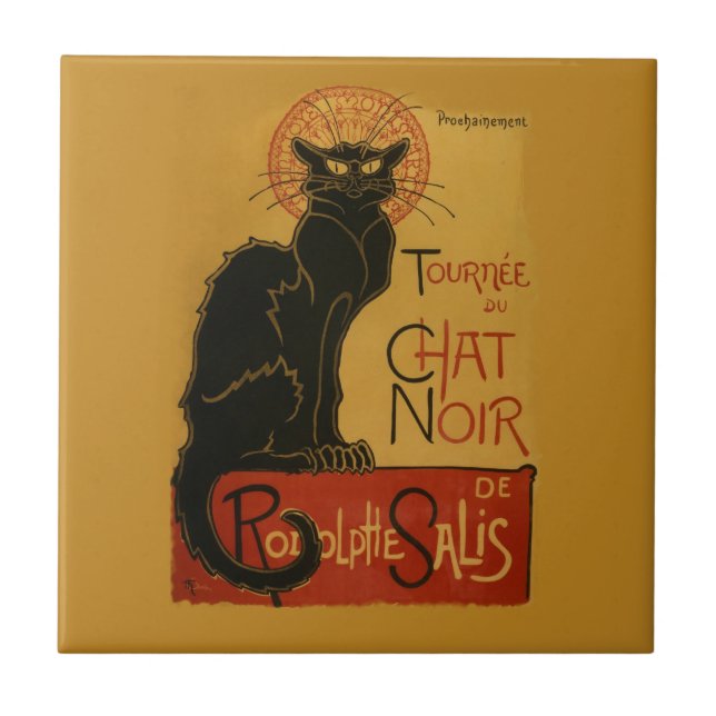 Tournee de Chat Noir Black Cat Tile (Front)