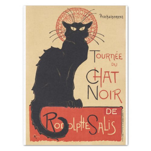 Tourne du Chat Noir 1896 by Thophile Alexandre Tissue Paper