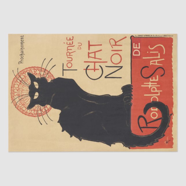 Tournée du Chat Noir (1896) by Théophile Alexandre Tissue Paper (Front)