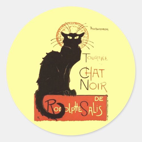 Tournee Du Chat Noir _ After Steinlein Classic Round Sticker