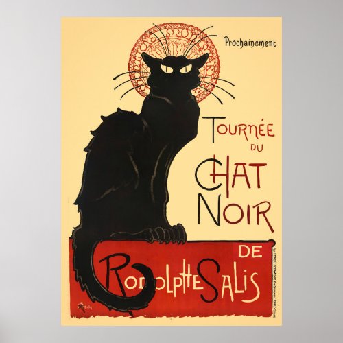 Tourne du Chat Noir France Vintage Poster