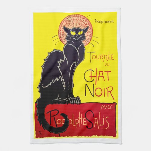 Tournee du Chat Noir French Cabaret Kitchen Towel