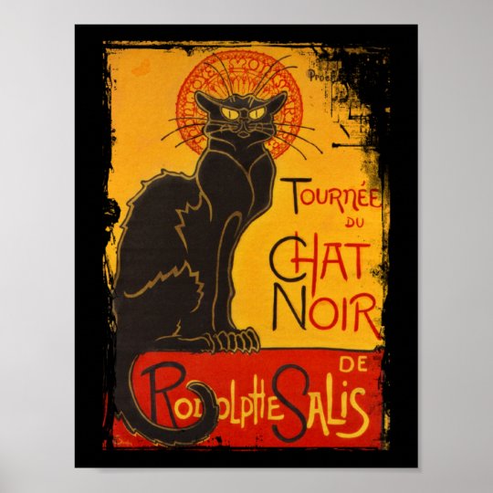 Tournee du chat noir i european tapestry - 26 in. x 38 in. cotton