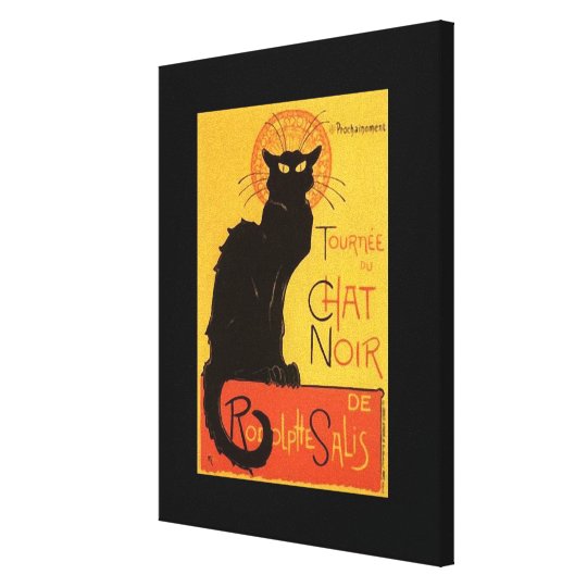 Tournée Du Chat Noir Steinlen Black Cat Vintage Canvas Print