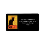 Tournée du Chat Noir, Steinlen Black Cat Vintage Label