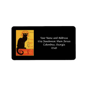 Tournée du Chat Noir, Steinlen Black Cat Vintage Label