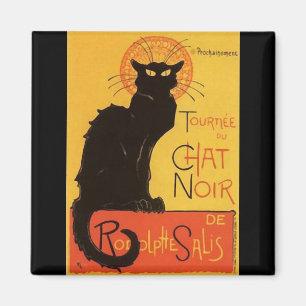 Tournée du Chat Noir, Steinlen Black Cat Vintage Magnet