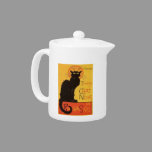 Tournée du Chat Noir, Steinlen Black Cat Vintage Teapot