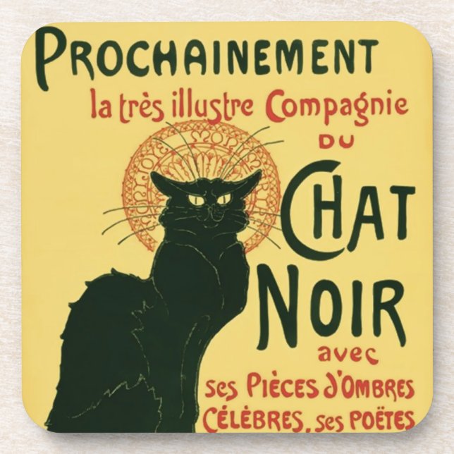 Tournée du Chat Noir, Théophile Steinlen Drink Coaster (Front)