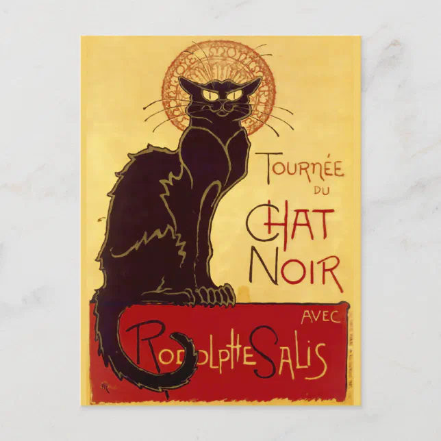 Borsa Shopping Fabulous Grande In Polycotone - Tournée Du Chat Steinlen, Retro Vintage, 38x42 Cm, Manici 70 Cm