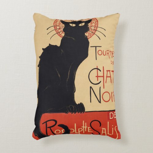 Tournee du Chat Noir Vintage Art Nouveau Accent Pillow