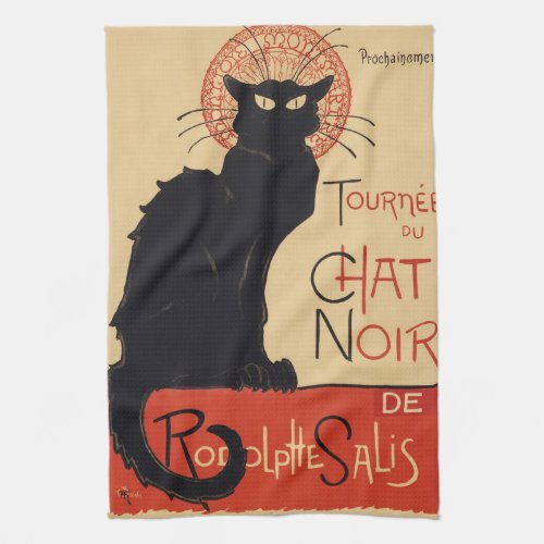 Tournee du Chat Noir Vintage Art Nouveau Kitchen Towel