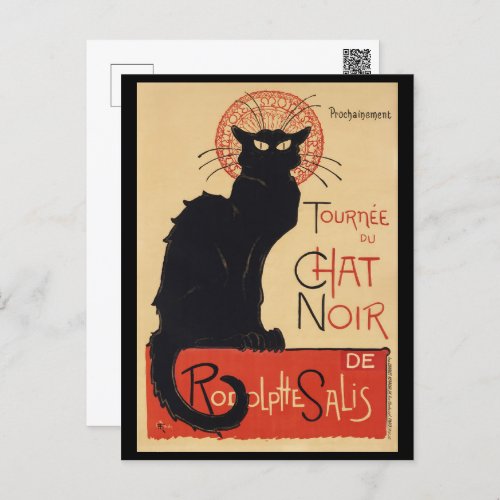 Tournee du Chat Noir Vintage Art Nouveau Postcard