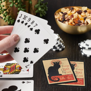 Tournee du Chat Noir Vintage Black Cat Art Nouveau Poker Cards