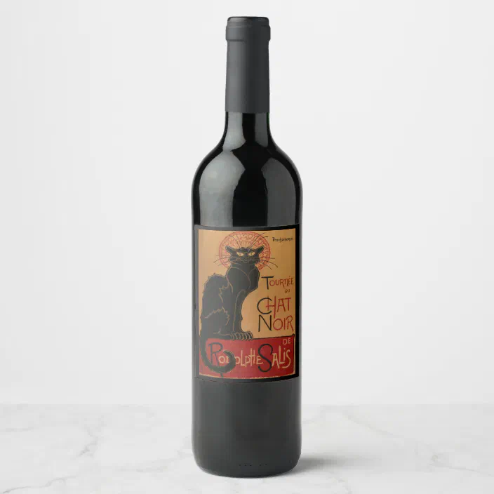 Tournee Du Chat Noir Wine And Champagne Labels Zazzle Com