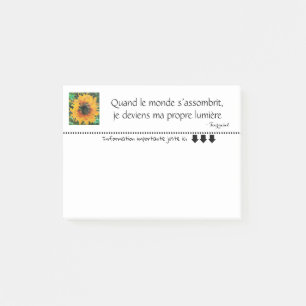 Tournesol éclatante en pixel art  post-it notes