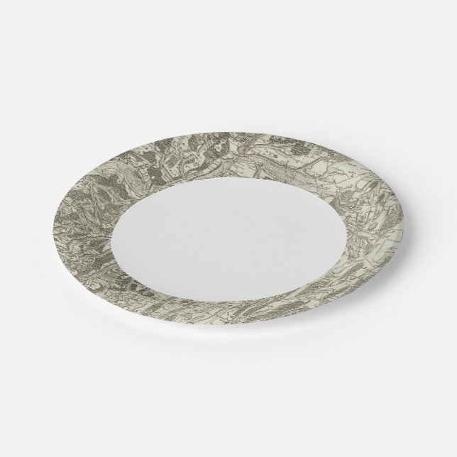 Tournus, Lonsle Saunier Paper Plates (Angled)