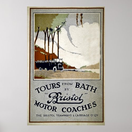 Tours from Bath by Bristol Motor Coaches Poster