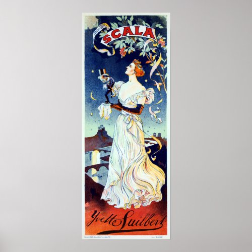 Tous Les Soirs SCALA Yvette Guilbert French Opera Poster