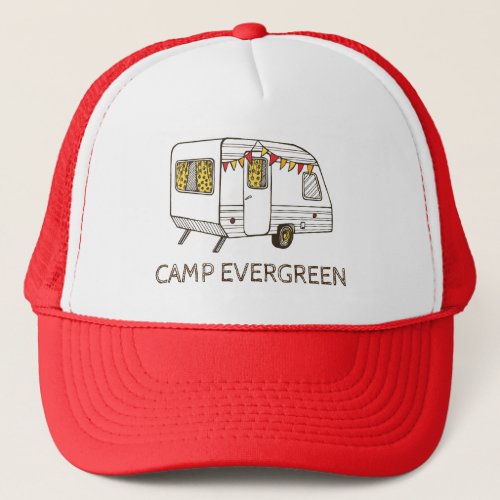 Tow Behind Camper Caravan Personalized Hat