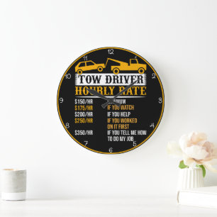 Tow Driver Hourly Rate Chart Large Clock