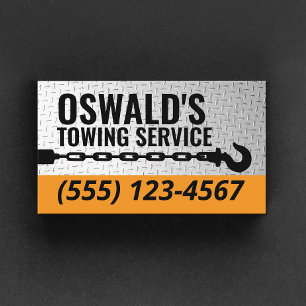 Tow Service Company Professional Tow Hook  Business Card