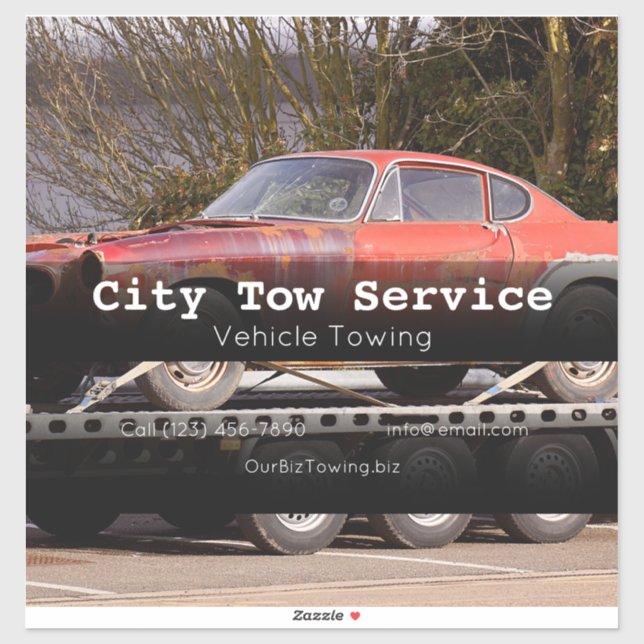 Tow Service company vehicle adverting business  Sticker (Sheet)