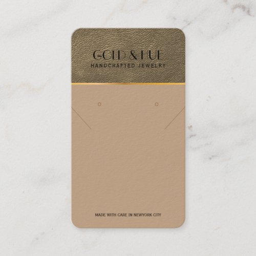 Tow Tone Leather Jewelry Display Business Card