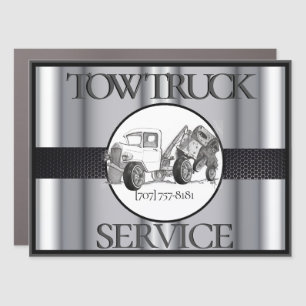 Tow truck advertisements car magnet