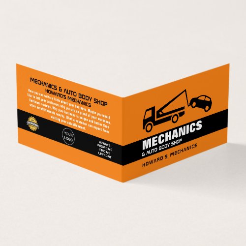 Tow Truck Auto Mechanic  Repairs Detailed Business Card