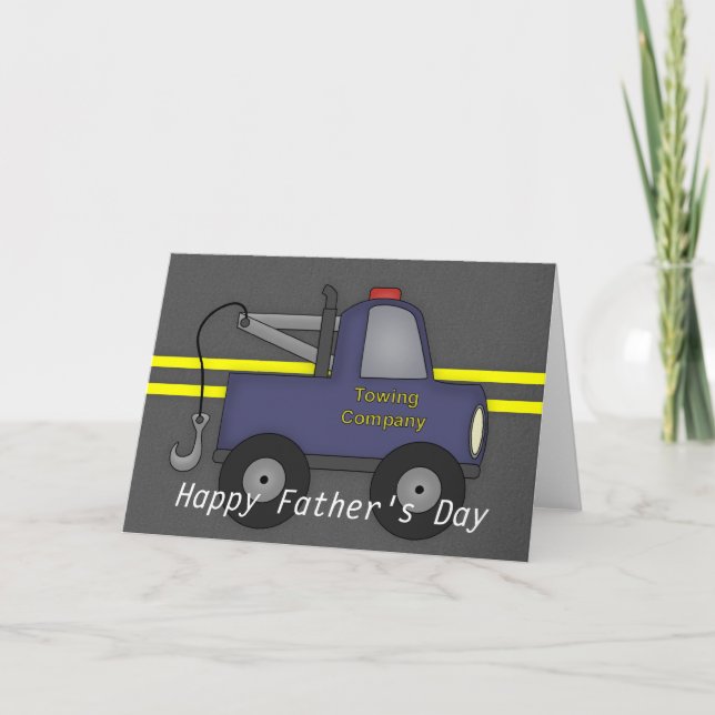 Tow Truck :: Blank Father's Day Greeting Card (Front)