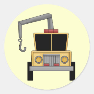 Tow Truck Classic Round Sticker