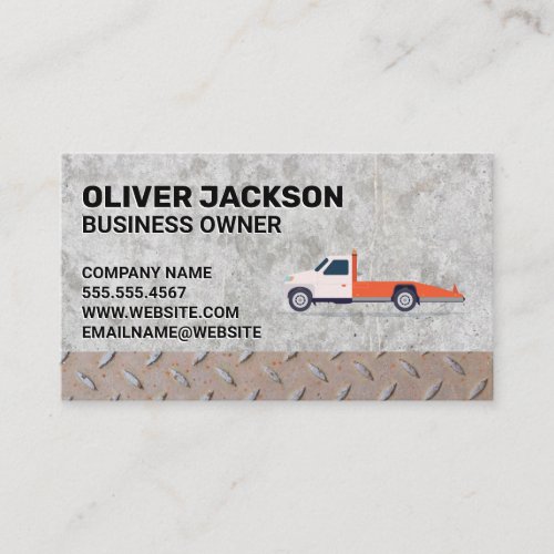 Tow Truck  Concrete Steel Business Card