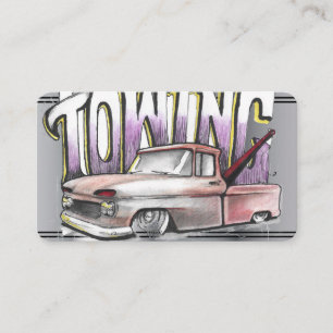 Tow Truck  drawing Auto business card