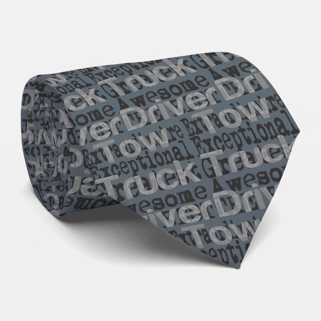 Tow Truck Driver Extraordinaire Neck Tie (Rolled)