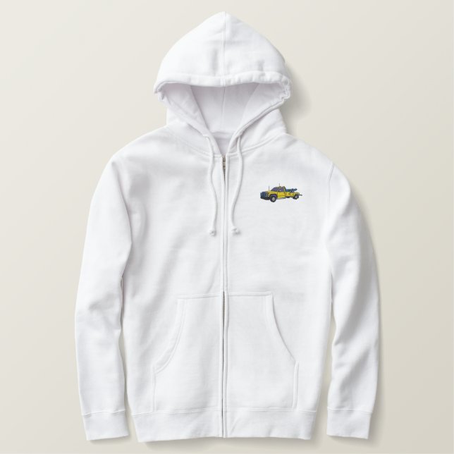 Tow Truck Embroidered Hoodie (Design Front)