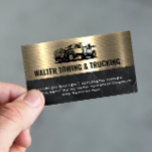 Tow Truck Logo | Metallic Gold Marble Business Card at Zazzle
