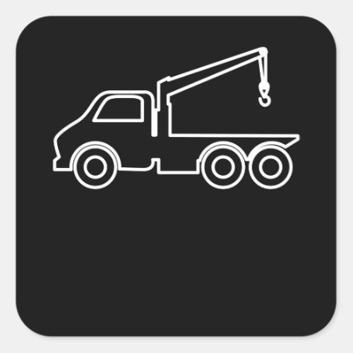 Tow Truck Operator Towing Truck Wrecker Tow Truck Square Sticker