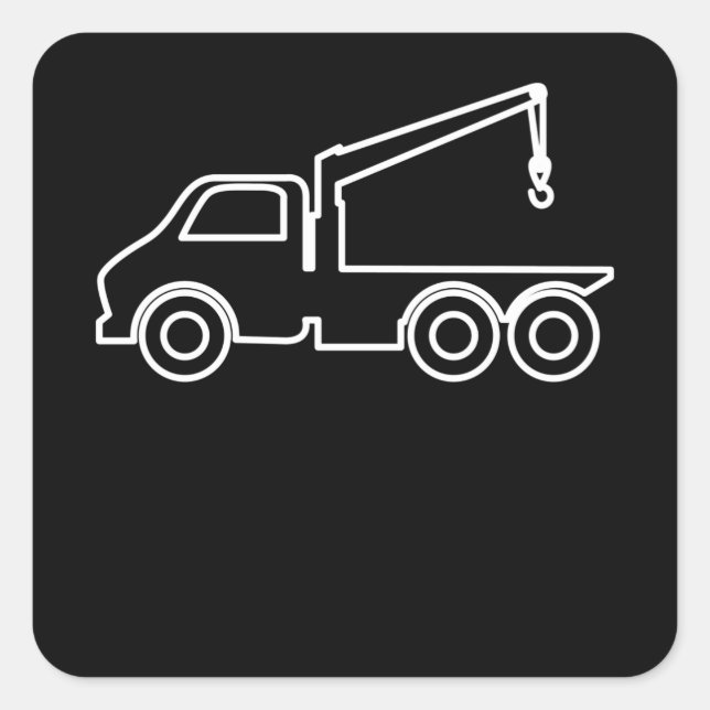 Tow Truck Operator Towing Truck Wrecker Tow Truck Square Sticker (Front)