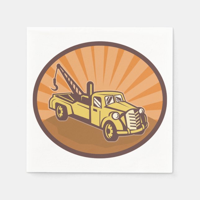 Tow Truck Paper Napkins (Front)