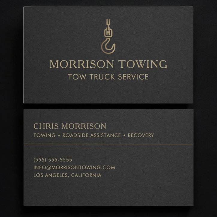 Tow Truck Service Business Card