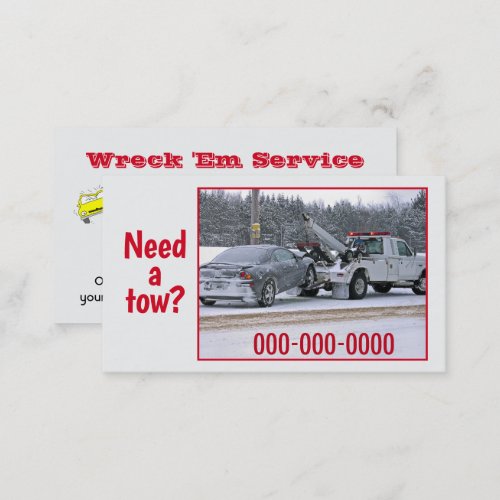 Tow Truck Service Business Card