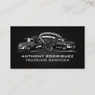 Tow Truck Services and Trucking   Driver Business Card