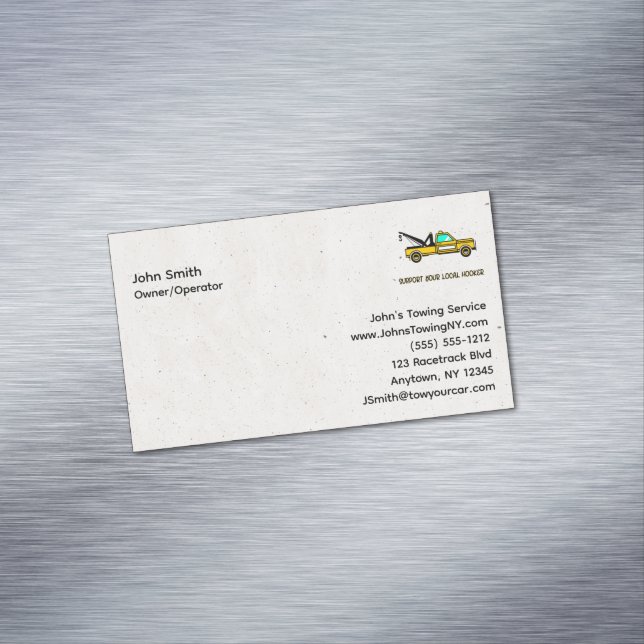 Tow Truck Theme Customizable Business Card (In Situ)