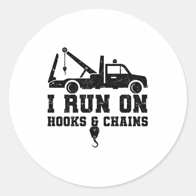 Tow Truck | Tow Truck Car Breakdown Gifts Classic Round Sticker (Front)