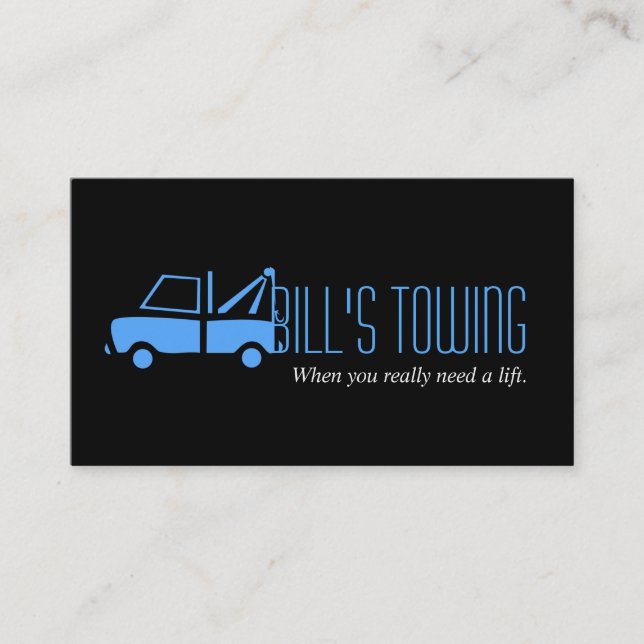 Tow Truck Towing Business Card (Front)