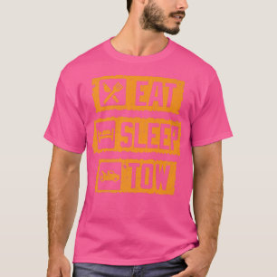 Tow Trucker Shirt Eat Sleep Tow Truck Driver Tee M