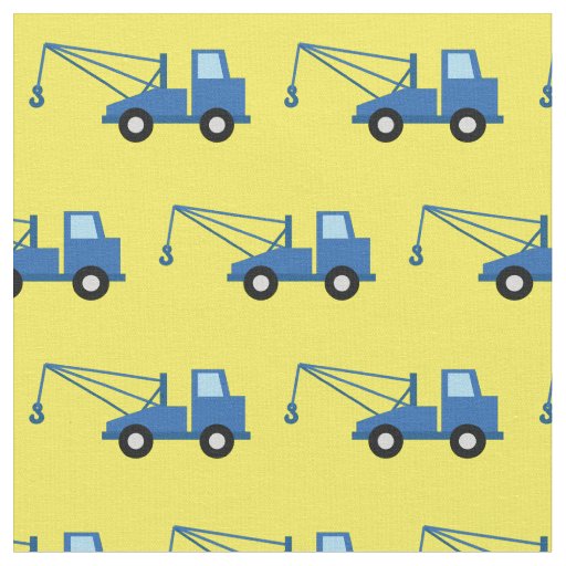 Tow Trucks Cute Boys Kids Fabric